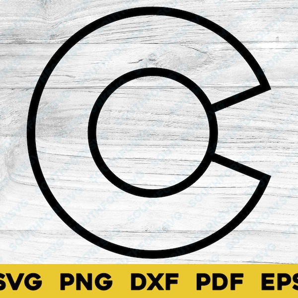 Colorado State Flag C Outline Transparent | svg png dxf eps pdf | vector graphic design cut print dye sub laser engrave cnc digital files