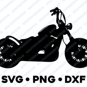 Moto Silhouette SVG PNG DXF Taglia File Design Vector Biker Cruiser King Touring Softail Dual Sport Chopper Moto uso commerciale