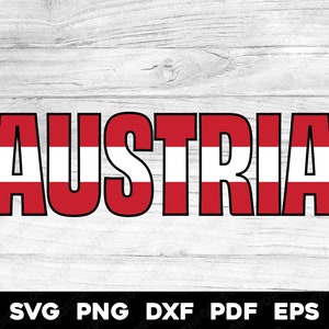 Austria Austrian Flag Name Design | svg png dxf eps pdf | vector graphic design cut print dye sub laser engrave cnc digital files