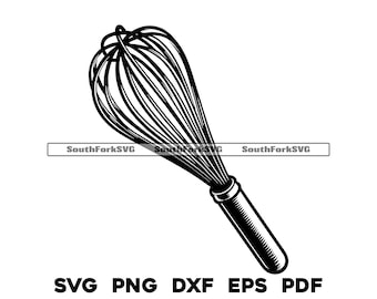 Baking Whisk | svg png dxf eps pdf | vector graphic cut file laser clip art | instant digital download commercial use