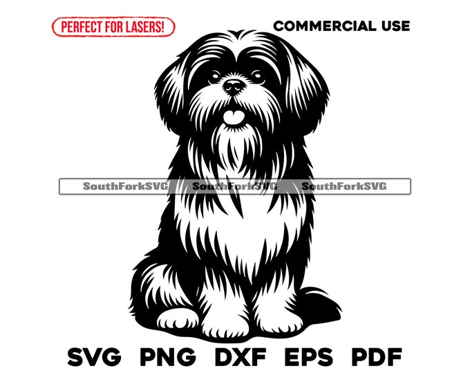 Shih Tzu Svg, Dog SVG File for Cricut, Cute Face Clipart, Breed ...