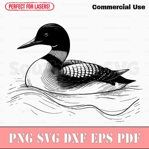 Loon svg png dxf eps pdf | vector graphic design cut print dye sub laser engrave cnc digital files commercial use