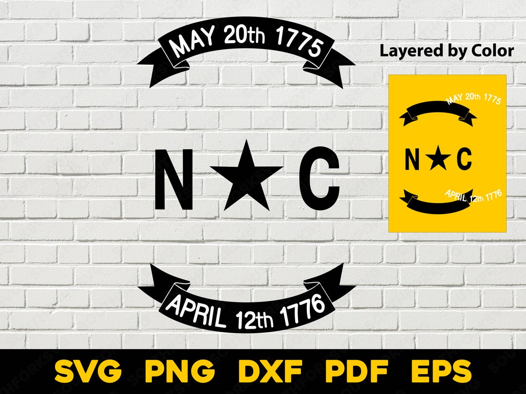 North Carolina State Flag Emblem Svg Png Dxf Pdf Eps Vector Graphic ...