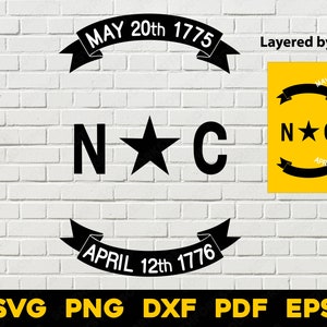 North Carolina State Flag Emblem Svg Png Dxf Pdf Eps Vector Graphic ...