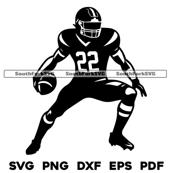 Football Player svg png dxf eps pdf | transparent graphic design cut print dye sub laser cnc files commerical use