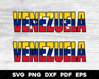 Venezuela Venezuelan Flag Name Design | svg png dxf eps pdf | vector graphic design cut print vinyl dye sub laser engrave digital files
