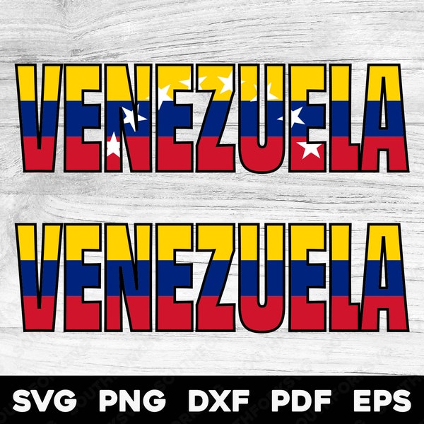 Venezuela Venezuelan Flag Name Design | svg png dxf eps pdf | vector graphic design cut print vinyl dye sub laser engrave digital files