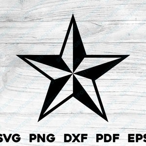 航海の星 透明 | svg png dxf eps pdf | ベクターグラフィックカットファイルレーザークリップアート | インスタントデジタルダウンロード商用利用