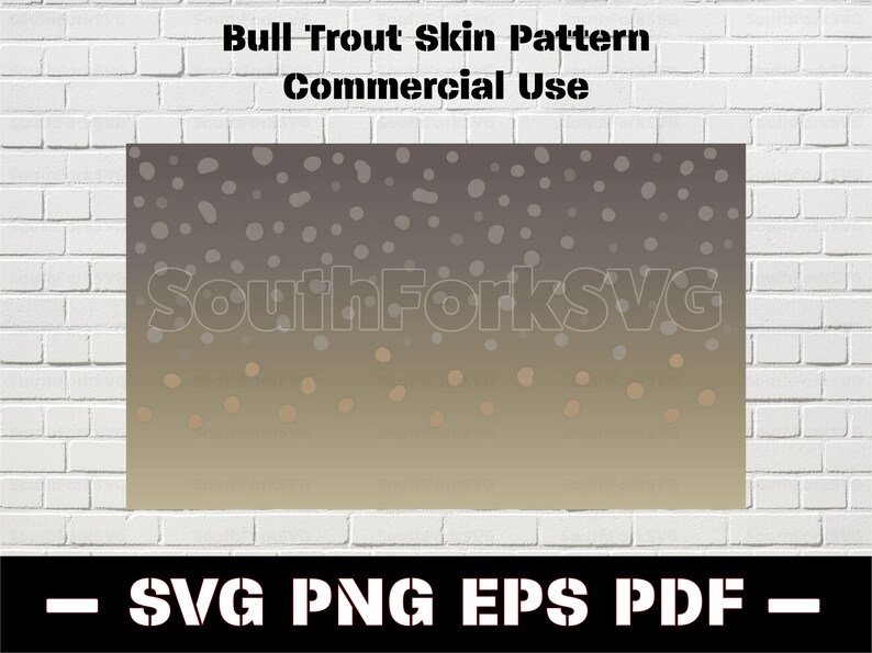 Bull Trout Skin Pattern Svg Png Eps Pdf | Char Trout Fishing Design ...