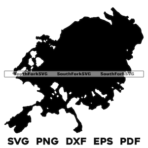 Skeleton Lake Ontario Kanada Form Silhouette svg png dxf pdf eps Vektorgrafik Design Schnitt Gravur Laser-Datei Bild