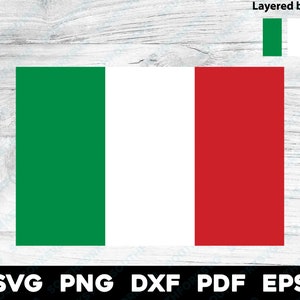 Italy Italian National Country Flag | svg png dxf eps pdf | Layered by Color vector graphic design cut print dye sub cnc laser digital files
