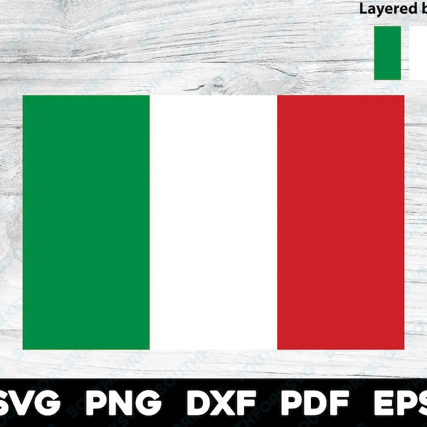 Italy Italian National Country Flag | svg png dxf eps pdf | Layered by Color vector graphic design cut print dye sub cnc laser digital files
