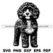 Cockapoo Dog Standing Design | Svg Png Dxf Eps Pdf | Vector Graphic Cut ...