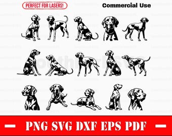 Simple Vizsla Bundle Pack svg png dxf eps pdf | vector graphic cut file laser clip art | instant digital download commercial use