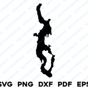 Washington Lake Washington kaart vorm silhouet overzicht svg png dxf pdf eps vector grafisch ontwerp gesneden gravure laserbestand afbeelding boothuis