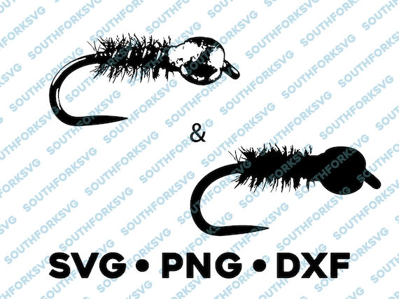 Fly Fishing Midge Pattern Lure SVG PNG DXF Dry Nymph Streamer Midge Trout  Salmon vector transparent cameo silhouette