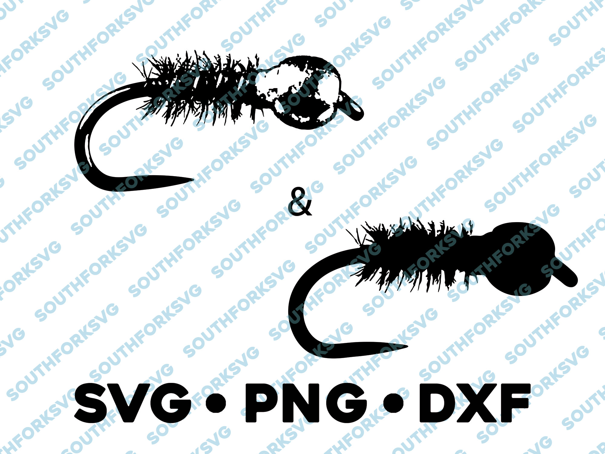 Fly Fishing Midge Pattern Lure SVG PNG DXF Dry Nymph Streamer | Etsy