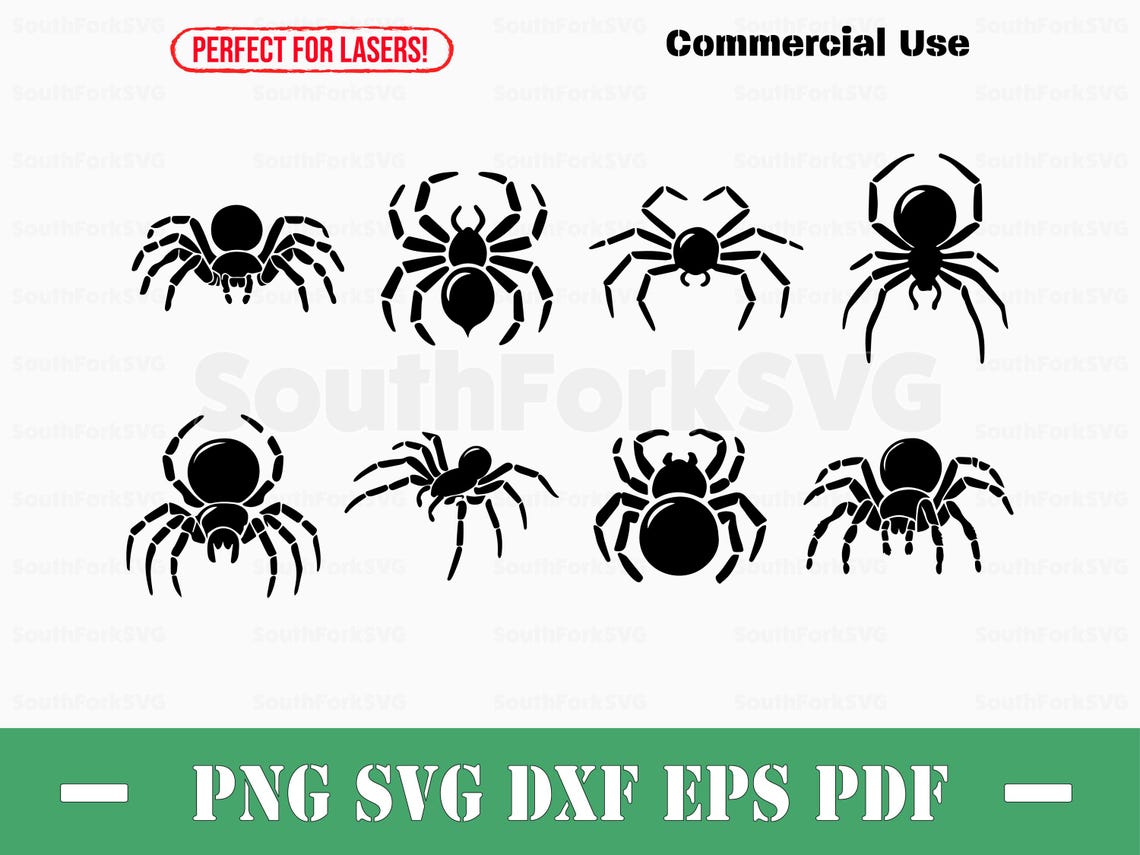 Simple Spider Bundle Svg Png Dxf Eps Pdf | Vector Graphic Design Cut ...