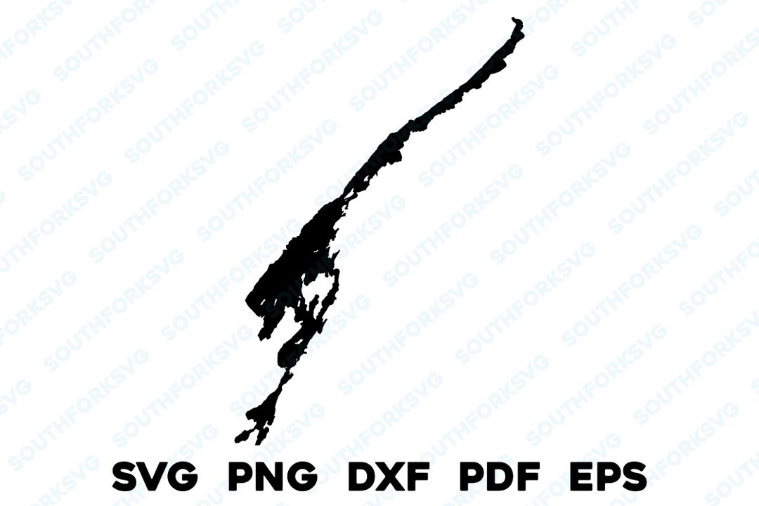 Black Lake New York Map Shape Outline Silhouette Svg Png Dxf Pdf Eps