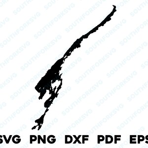 Black Lake New York kaart vorm overzicht silhouet svg png dxf pdf eps vector grafisch ontwerp gesneden gravure laser bestand meer