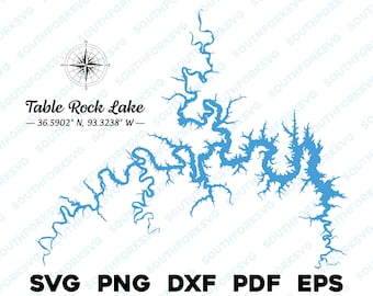 Tableau Rock Lake Missouri carte forme Silhouette svg png dxf pdf eps graphisme vectoriel coupe gravure fichier laser image bateau maison du lac
