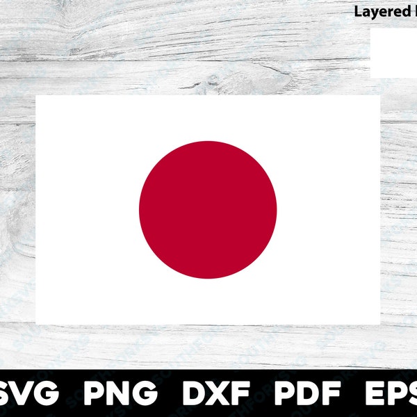 Japan Country Flag | svg png dxf eps pdf | vector graphic design cut print laser cnc engrave digital files instant download