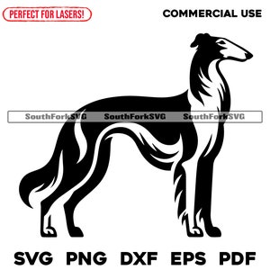 Barsoi Hund Design | svg png dxf eps pdf | Vektorgrafik Datei Laser Clip Art schneiden | sofortiger digitaler Download kommerzielle Nutzung