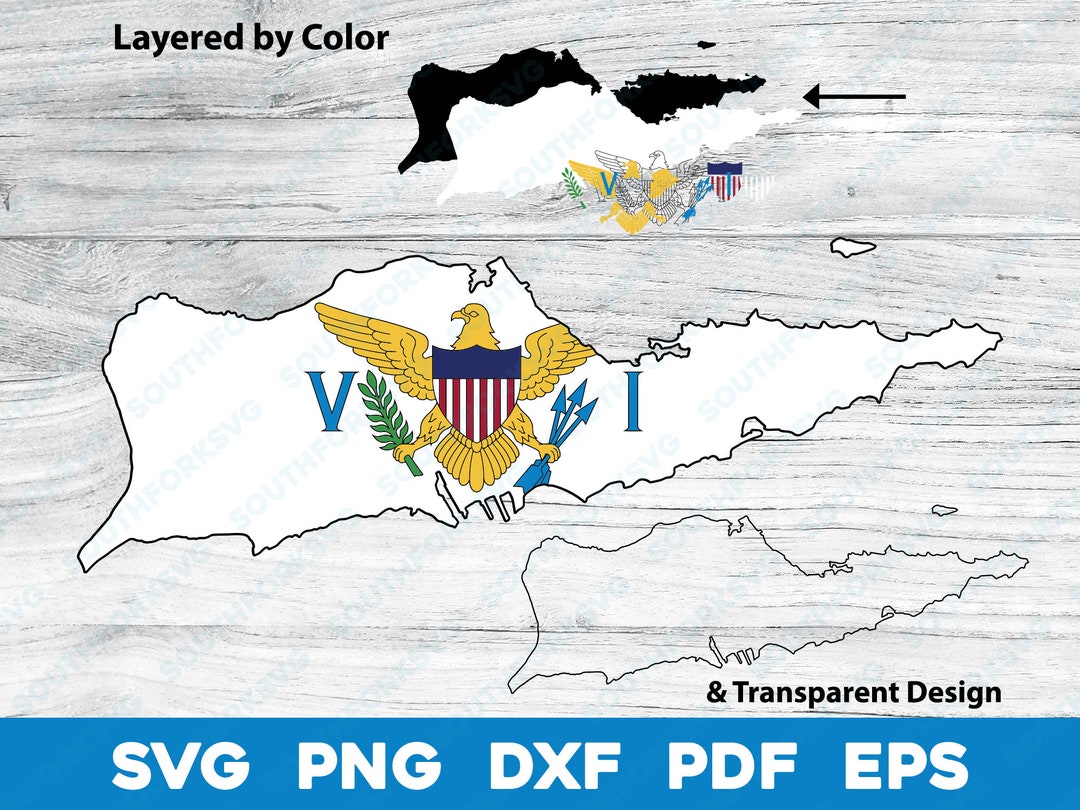 Virgin Islands Crest St. Croix Shape Svg Png Dxf Pdf Eps Vector Graphic