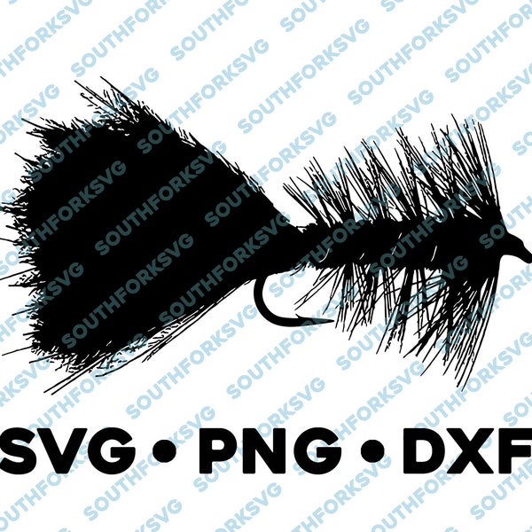 Fly Fishing Wooly Bugger Pattern Lure SVG PNG DXF Dry Nymph Streamer Midge Trout Salmon Bass vector transparent  cameo silhouette