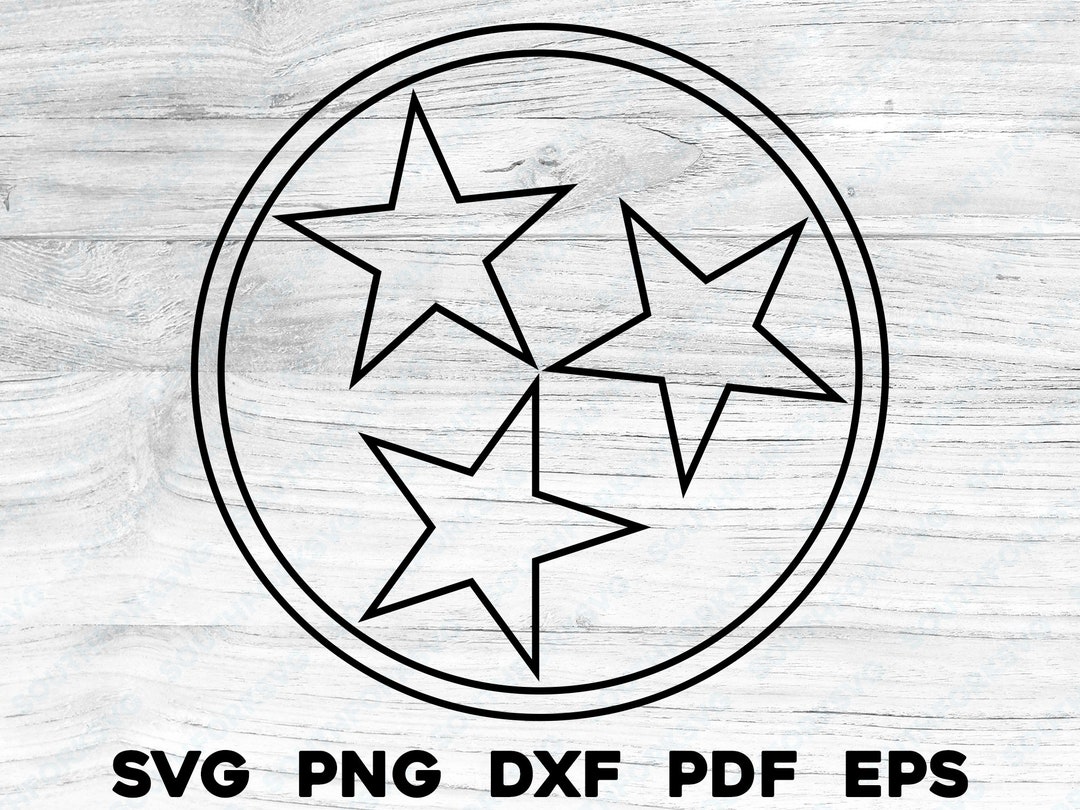 Tennessee Tri star Outline Svg Png Dxf Eps Pdf Vector Graphic Design tennessee-tri-star-outline-svg-png-dxf-eps-pdf-vector-graphic-design