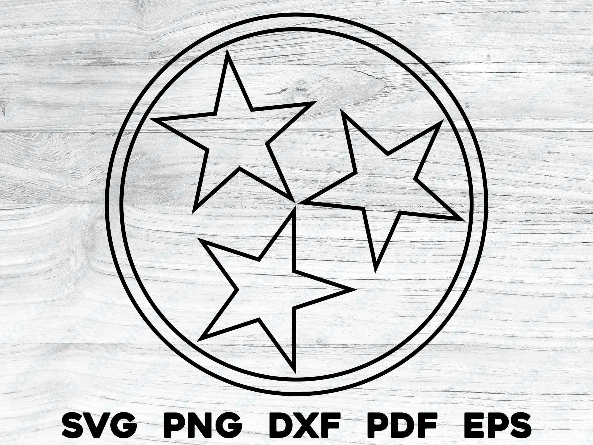 tennessee-tri-star-outline-svg-png-dxf-eps-pdf-vector-graphic-design-digital-cut-print-laser-engrave-cnc-file-download-commercial-use-etsy