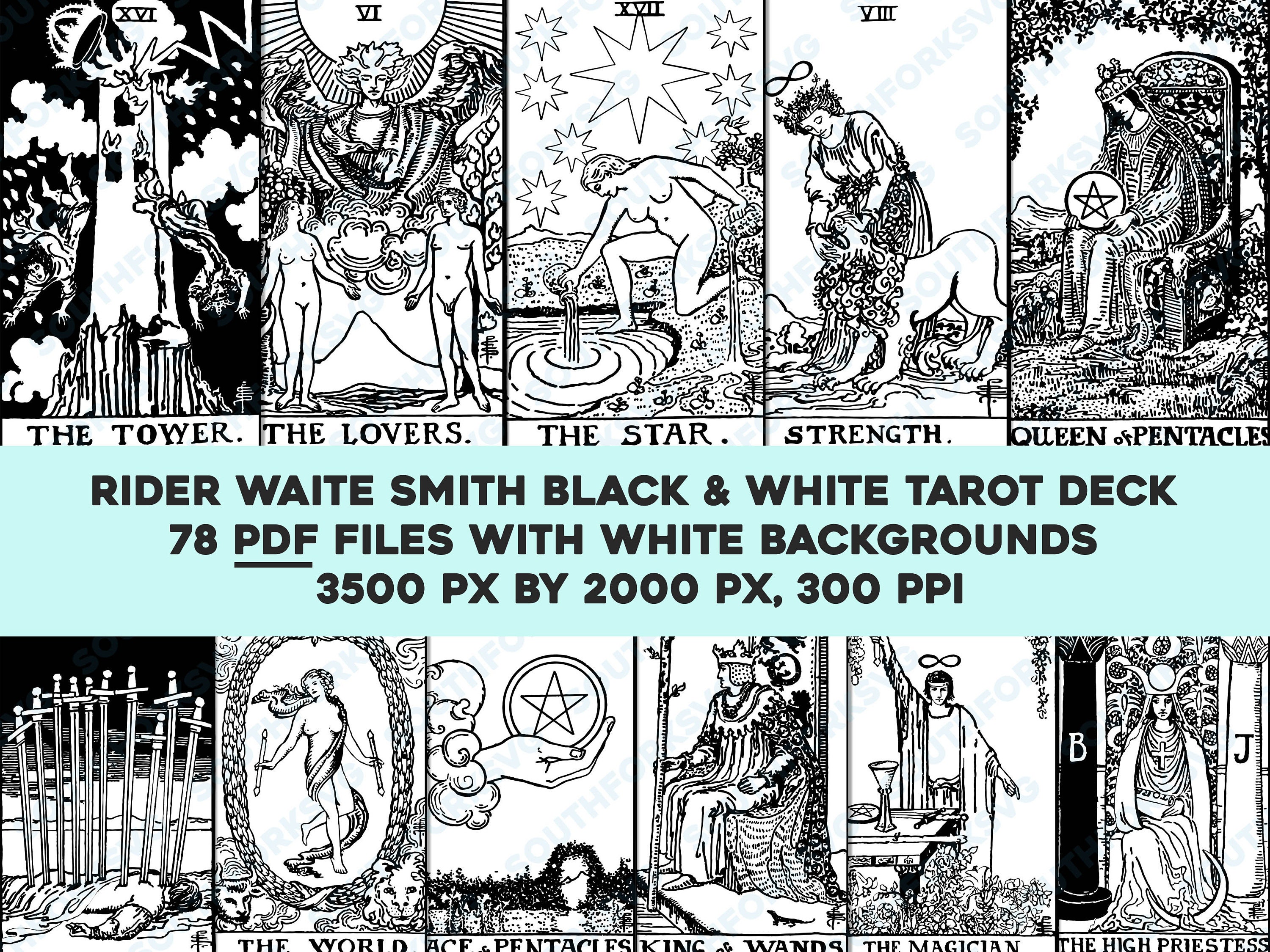 78 Cards Dark Tarot Deck English Waite Tarot Shine Board
