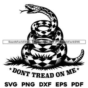 Vlag van Gadsden van de ratelslang 'Betreed niet op mij' | svg png dxf eps pdf | vector grafisch ontwerp gesneden print dye sub laser bestanden commercieel gebruik