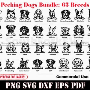 63 Peeking Dogs Mega Bundle Svg Png Dxf Eps Pdf Vector Graphic Cut File ...