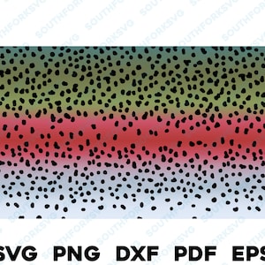 Wzór skóry pstrąga tęczowego svg png dxf eps pdf pstrąg potokowy brązowy złoty pstrąg mucha wędkarstwo projekt wektor wędkarstwo polowanie na zewnątrz 2