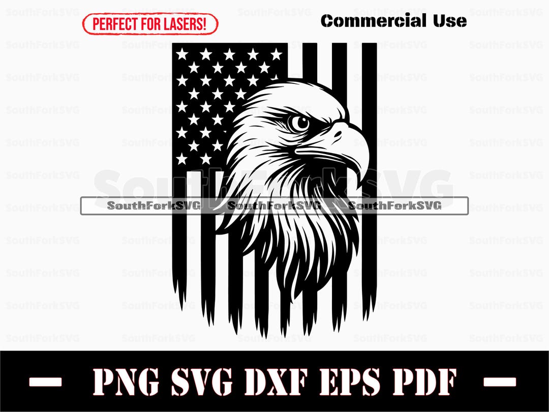 Bald Eagle American Flag Design Svg Png Dxf Eps Pdf | Vector Graphic ...
