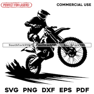 ダートバイクライダー svg png dxf eps pdf | ベクターグラフィックデザイン カットプリント ダイサブ レーザー彫刻 デジタルファイル 商用利用
