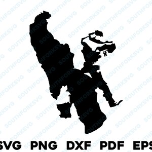 Gran Lago Salado Utah Mapa Forma Contorno Silueta svg png dxf pdf eps vector diseño gráfico corte grabado archivo láser imagen barco lago ciudad