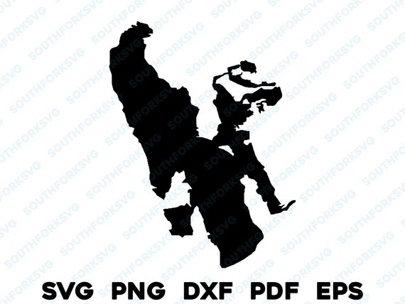 Great Salt Lake Utah Map Shape Outline Silhouette Svg Png Dxf - Etsy