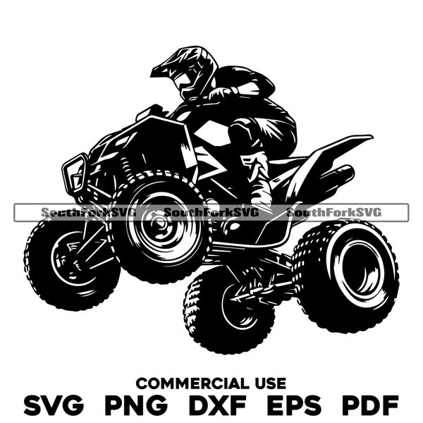 ATV Quad 4 Four Wheeler svg png dxf eps pdf | vector graphic design cut print dye sub laser engrave digital files commercial use