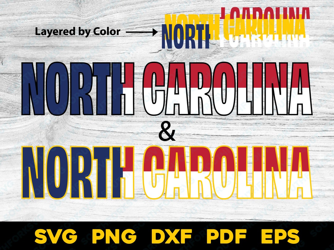 North Carolina State Flag Design Svg Png Dxf Pdf Eps NC - Etsy