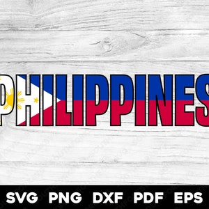 Bandeira das Filipinas dentro do nome Design | svg png dxf eps pdf |design gráfico vetorial corte impressão sublimação de tinta gravação a laser arquivos digitais