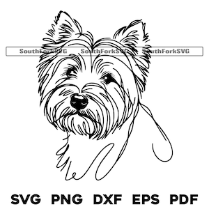Lijntekeningen West Highland White Terrier | svg png dxf eps pdf vectorafbeelding gesneden bestand laser illustraties | direct digitaal downloaden voor commercieel gebruik