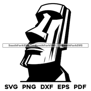 Osterinsel Kopf Design | svg png dxf eps pdf | transparente Vektorgrafik Design Cut Print Dye sub Laser graviert Dateien Kommerzielle Nutzung