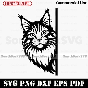 Peering Ginger Cat svg png dxf eps pdf | Vektorgrafik Datei Laser Clip Art schneiden | sofortiger digitaler Download kommerzielle Nutzung