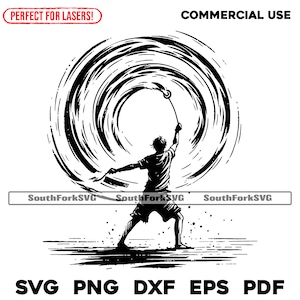 File di incisione laser Fire Spinner Poi svg png dxf eps pdf / grafica vettoriale design taglio stampa sub colorante uso commerciale