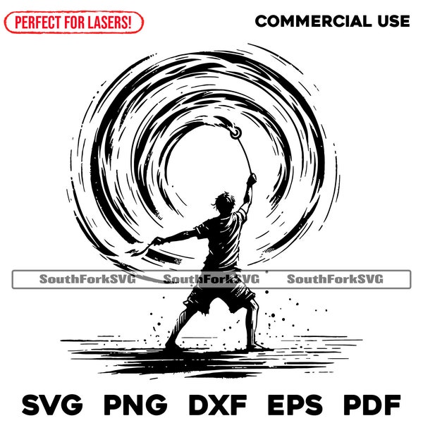 Laser Engrave Files Fire Spinner Poi svg png dxf eps pdf | vector graphic design cut print dye sub commercial use