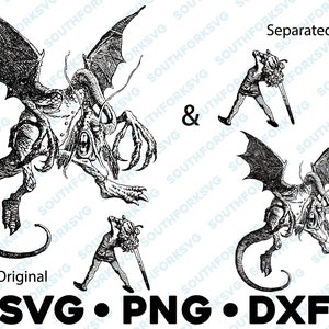 Jabberwocky Alice in Wonderland Through the Looking Glass SVG PNG DXF sublimatie vector illustratie cartoon ongewenste dagboek plakboekafbeelding