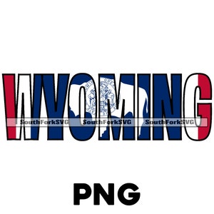 Wyoming State Flag Name Design | PNG ONLY | graphic design print dye sublimation | instant digital download commercial use