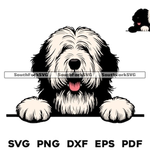 Peeking Sheepdog Sheep Dog nach Farbe svg png dxf eps pdf | Vektorgrafik Schnittdatei Laser Clip Art Digitaler Download Kommerzielle Nutzung